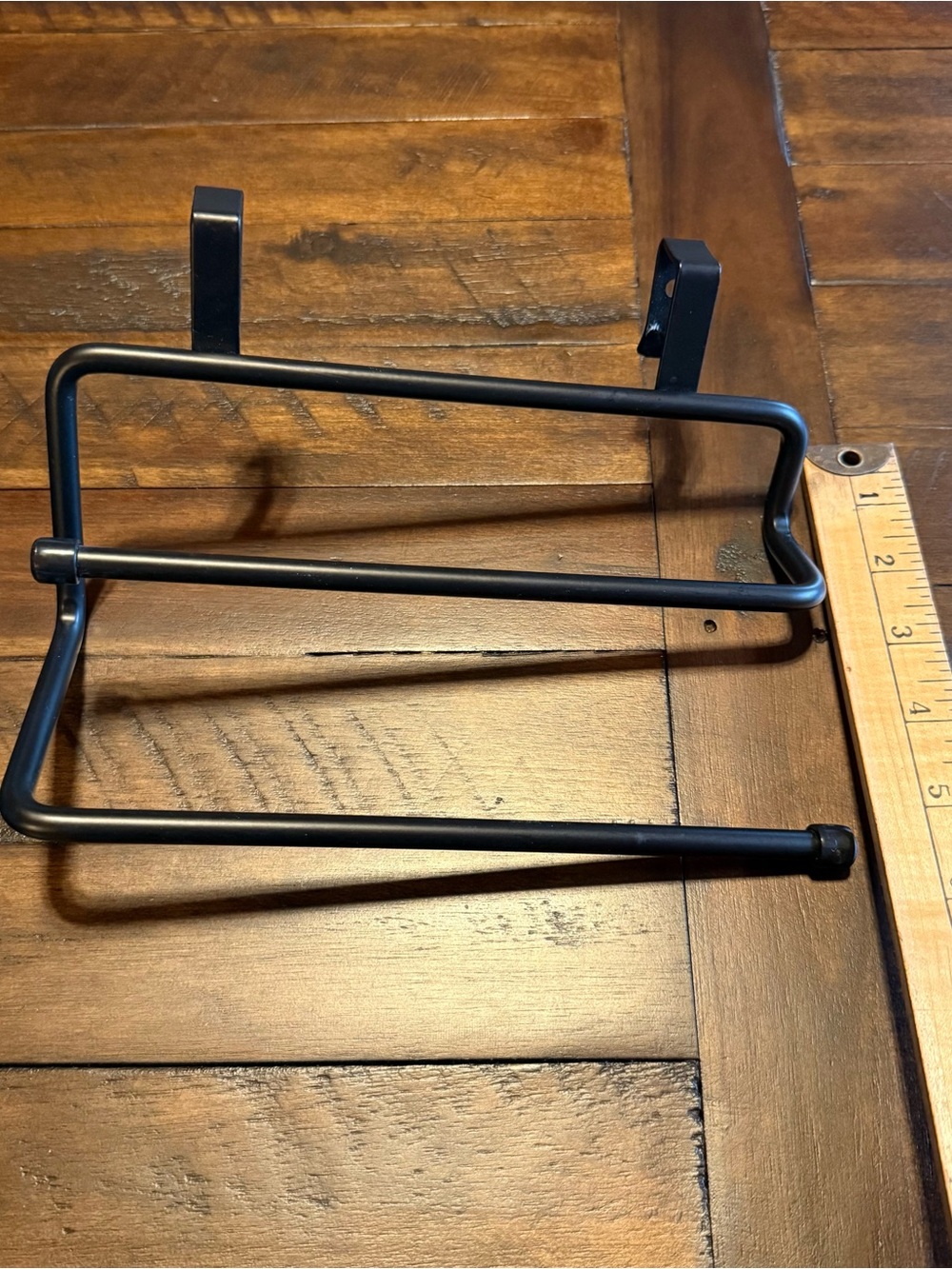 Matte Black Over-Cabinet Double Towel Rack